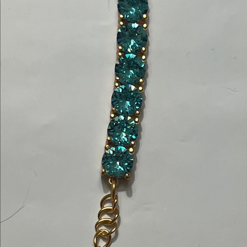 Park Lane Gold and Blue/Green Bracelet - Picture 2 of 2